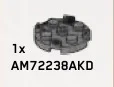 Plate Round 3 x 3 in Gray, Light Camo (Metallic)