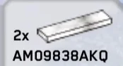 Tile 1 x 4 in White (Camo)