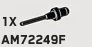 Antenna 3H on small pin in Black
