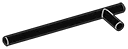 Bar 1 x 5 x 1 with perpendicular handle in Black