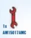 Minifig Accessory: Tool Wrench, dual-sided in Red, Flame