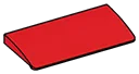 Slope tile 4 x 2 in Red, Flame