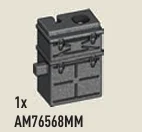 WWII Radio Backpack in Gray, Dark (Metallic)