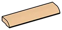 Tile 1 x 4 slope in Brown, Light Tan
