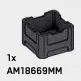 Container: crate 3 x 2 x 3 in Gray, Dark (Metallic)