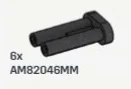 Connector: Round Plate with two bars in Gray, Dark (Metallic)