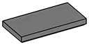 Tile 2 x 4 in Gray, Dark (Flake)