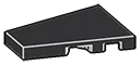 Wedge Tile 2 x 3, left in Gray, Dark Charcoal