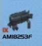 Weapon, Vehicle: medium gun on horizontal clips, handles, type 01 in Black