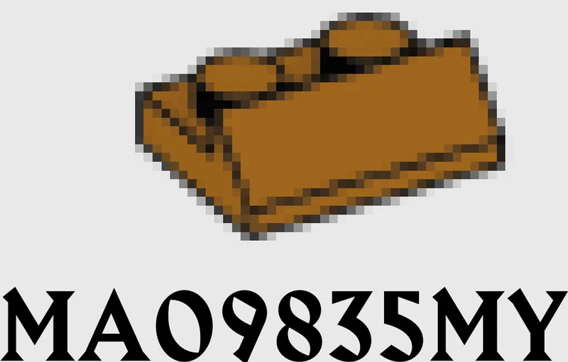 Slope plate 2 x 1 in Brown, Caramel