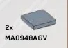 Tile 2 x 2 in Gray, Light (Metallic)
