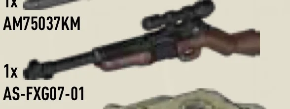Firearm Sniper Rifle w/ Printed Stock in Multicolored