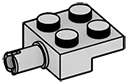 Plate 2 x 2 two-thirds-height with axle in Gray, Dull