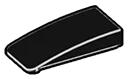 Bracket Plate 1 x 2 with one stud on side, ascending in Grey, Charcoal