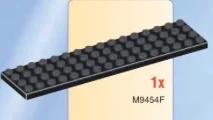 Brick 4 x 16 half-height in Black