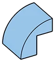 Slope 2 x 2 x 2 with half-curved top in Blue, Deep Pastel