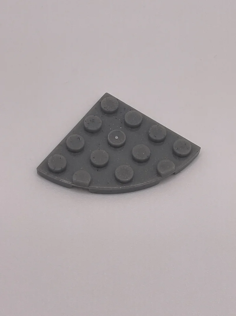 Plate 4 x 4 Corner Round in Gray, Stone