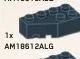 Wedge Brick 2 x 4 without left corner in Gray, Dark Smoke