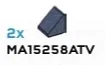Slope 45 1 x 1 in Blue, Smoke (Flake)