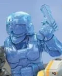 Figure, Halo: (Infinite Series 1) Fernando Esparza (The Pilot / Brohammer) - Active Camo Light Blue Hologram