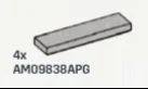 Tile 1 x 4 in Gray, Steel