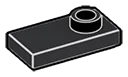 Plate Modified 1 x 2 with one stud, offset in Gray, Dark Charcoal