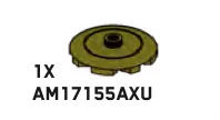Plate Round 3 x 3 with one stud in Green, Olive Drab (Infinite Green) (Metallic)