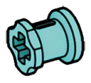 Axle bush in Teal
