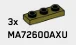 Plate 1 x 3 with hollow studs in Green, Olive Drab (Infinite Green) (Metallic)