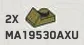 Slope Plate 1 x 1.5 in Green, Olive Drab (Infinite Green) (Metallic)