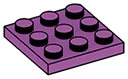 Plate 3 x 3 in Magenta, Rich