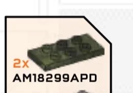 Plate Modified 2 x 4 with 6 studs in Green, Jungle (Camo)