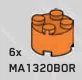 Brick 2 x 2 round in Orange, Bright