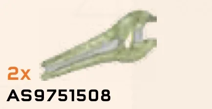 Melee, Energy sword, Clear w/ Green printing in Clear (Translucent)