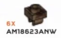 Plate Modified 1 x 1 with underside clip in Sand, Dark (Camo)