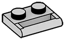 Plate Modified 1 x 2 with enclosed handle, lengthwise in Gray, Dull