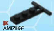 Plate 1 x 3 Offset Handlebar in Black