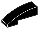 Slope brick 33 1 x 3 curved slope in Black