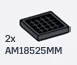 Tile Texture 2 x 2 Grill in Gray, Dark (Metallic)