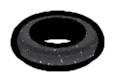 Connector 1 x 1 ring, round in Metal, Iron (Metallic)