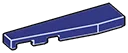 Wedge Tile 1 x 4 with missing left corner in Blue, Dark Slate