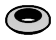 Connector 1 x 1 ring, round in Gray, Dull