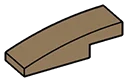 Slope 1 x 3 curved in Brown, Teak