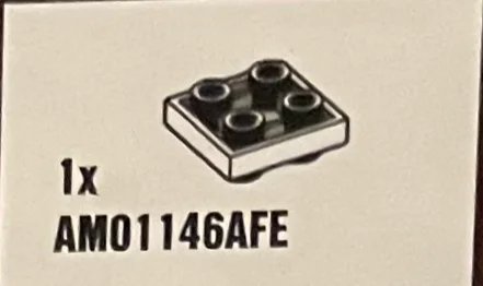 Plate 2 x 2 connector: male:male