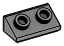 Slope brick 36 2 x 1 with open studs on slope in Gray, Dark (Flake)
