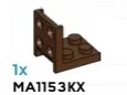 Bracket 2 x 2 - 2 x 2 with holes in Copper (Metallic)