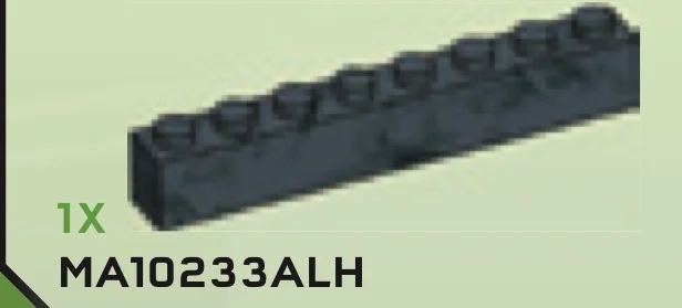 Brick 1 x 8 in Gray, Dark (Camo)