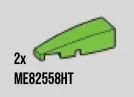 Wedge Slope 1 x 3, Taper Left in Green, Soft Grass