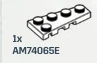 Wedge Plate 2 x 4 - Right in White