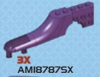 Halo, Misc: Covenant AA-Gun Leg Strut in Purple, Byzantium (Metallic)